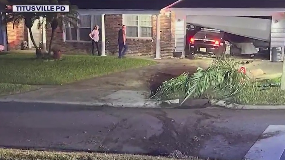 Titusville police car crash caught on camera